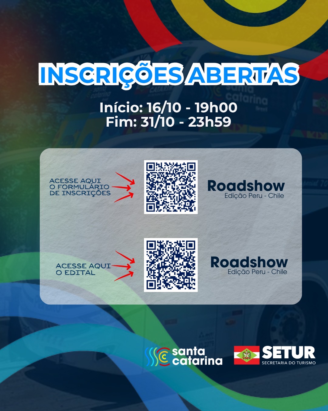 Edital de Chamamento Público para o Roadshow Santa Catarina – Edição Peru e Chile.